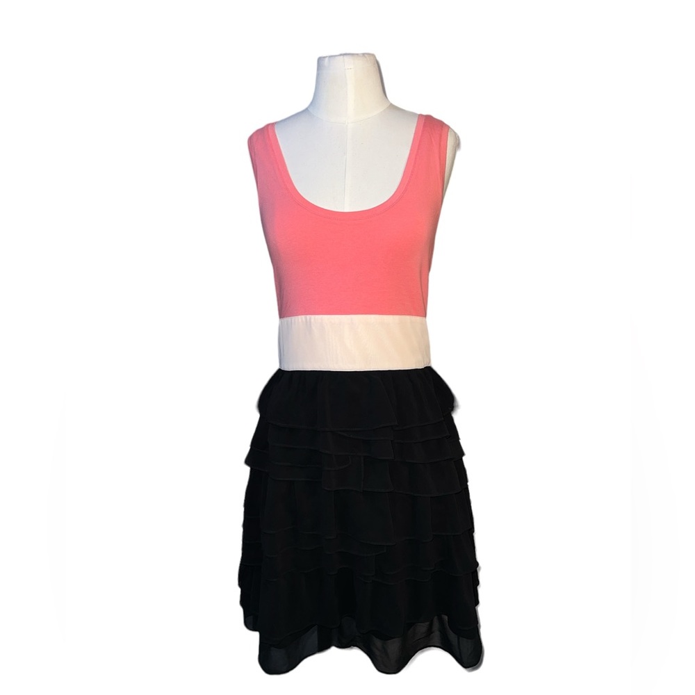 EXPRESS | RUFFLE TANK TOP COLORBLOCK DRESS